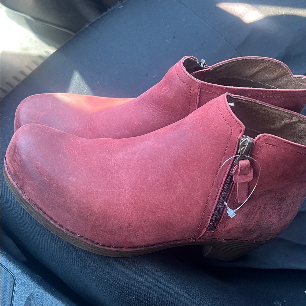 Dansko Red Ankle Booties - Picture 11 of 13